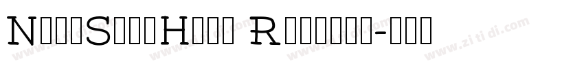 NotoSansHans Reqular字体转换